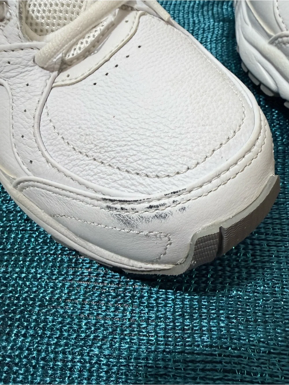 Saucony All-White Leather Athletic Sneakers